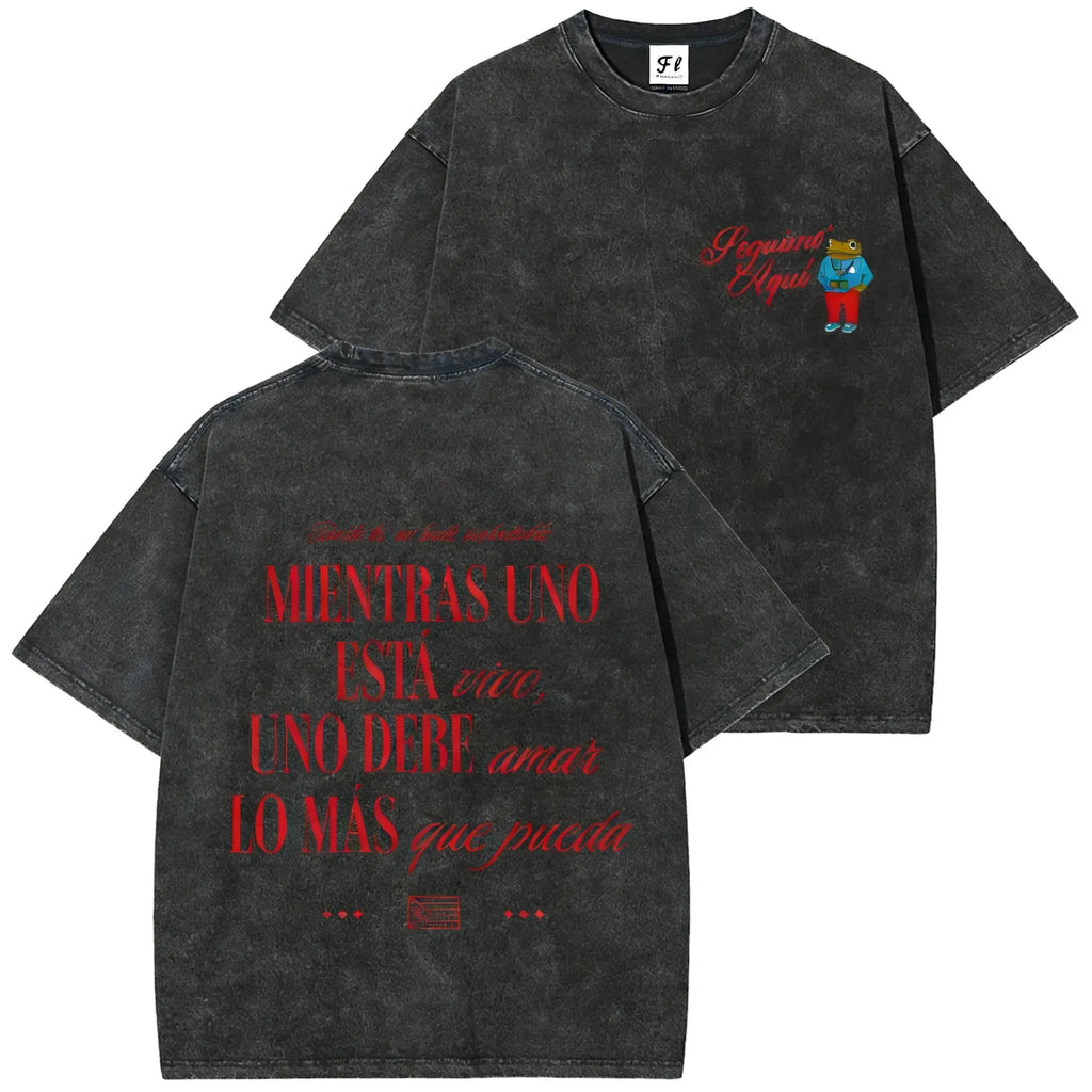 Women's Round Neck Short-Sleeve Cotton Printed Casual T-Shirt - Seguimo Aqui Sapo Concho Design, Reggaeton Perreo Babe Theme, Puerto Rican DTMF Inspired, Good Graphic Tees, Fun for Concerts and Parties, Debi Tirar Mas Fotos Blue Top